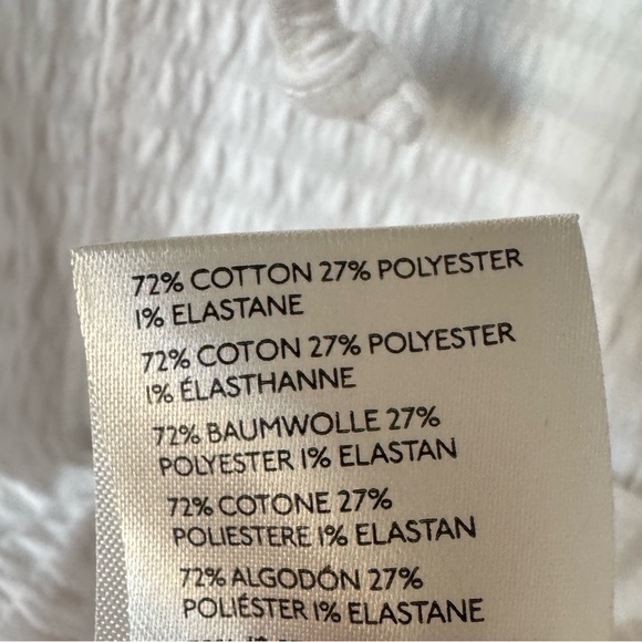 Anthropologie Rebecca Dolman Sleeve Smocked Hem Top White - Picture 6 of 8